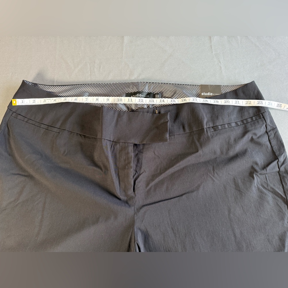 Torrid Black High-Rise Relaxed Trouser Pants Classic Millennium Stretch 26 XS - Picture 4 of 13